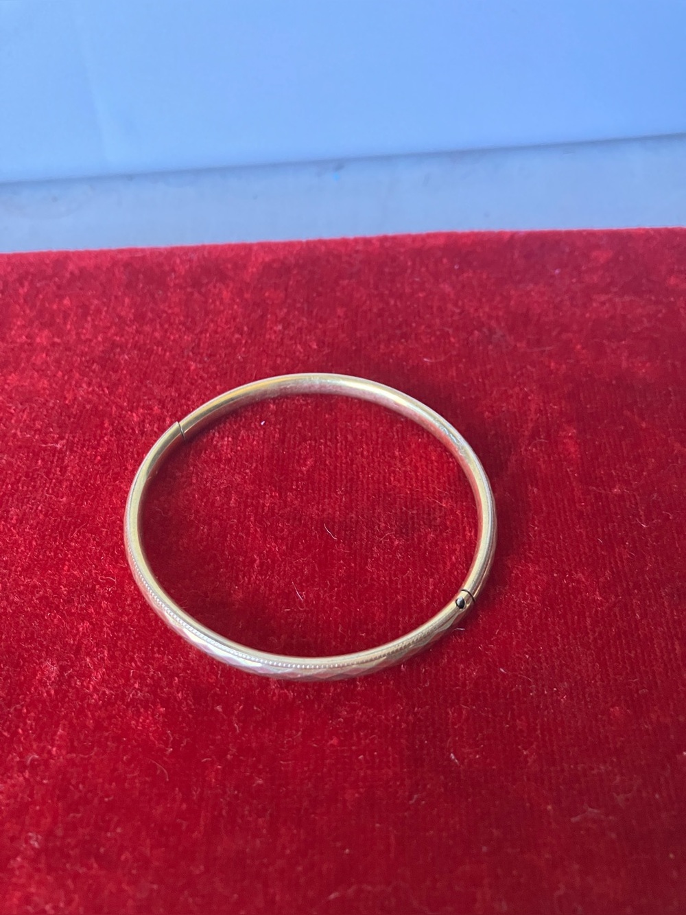 Vintage Marathon KIDDIE KRAFT Gold Filled Child Bangle Bracelet Textured.